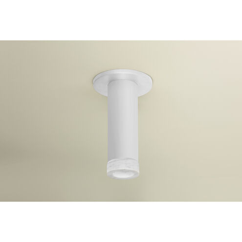 Luxe Cylinder LED 2.5 inch Semi Gloss White Flush Mount Ceiling Light